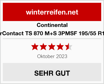 Continental WinterContact TS 870 M+S 3PMSF 195/55 R16 87H Test