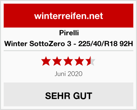 Pirelli Winter SottoZero 3 - 225/40/R18 92H Test
