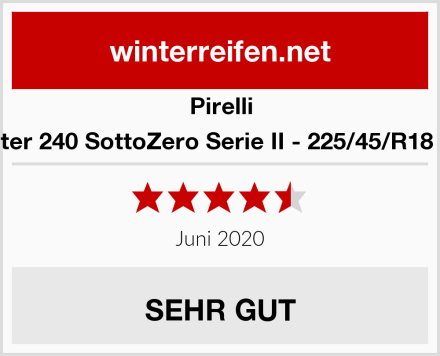 Pirelli Winter 240 SottoZero Serie II - 225/45/R18 95V Test