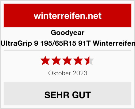 Goodyear UltraGrip 9 195/65R15 91T Winterreifen Test