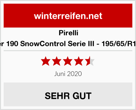 Pirelli Winter 190 SnowControl Serie III - 195/65/R15 91T Test