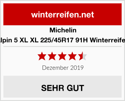 Michelin Alpin 5 XL XL 225/45R17 91H Winterreifen Test