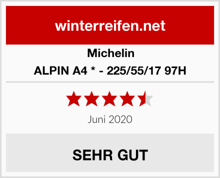 Michelin ALPIN A4 * - 225/55/17 97H Test