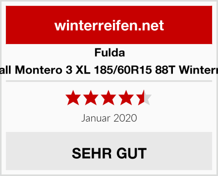 Fulda Kristall Montero 3 XL 185/60R15 88T Winterreifen Test