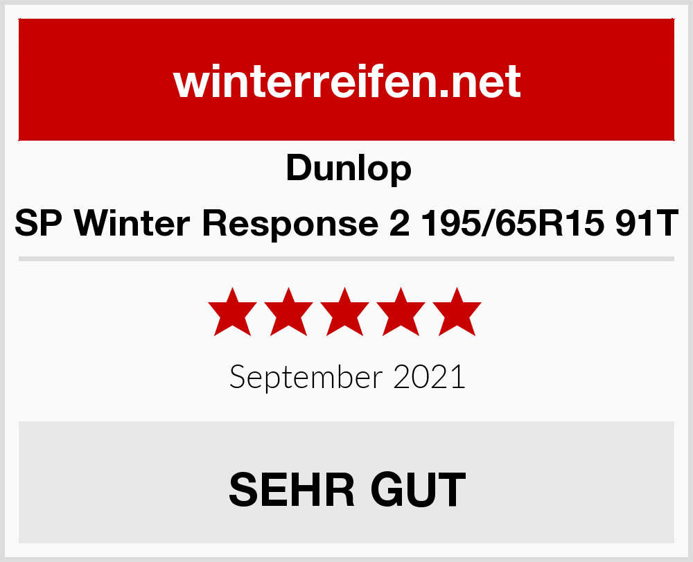 Dunlop SP Winter Response 2 195/65R15 91T Winterreifen | Winterreifen Test  2024