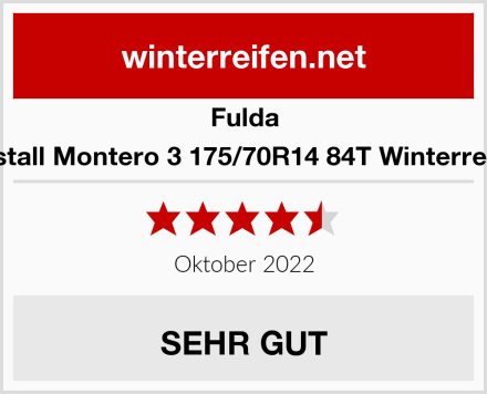 Fulda Kristall Montero 3 175/70R14 84T Winterreifen Test