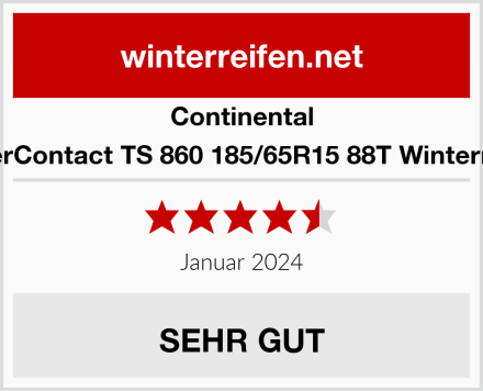 Continental WinterContact TS 860 185/65R15 88T Winterreifen Test