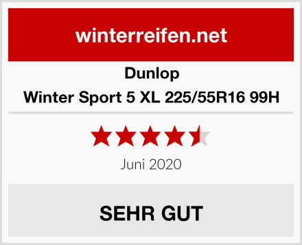 Dunlop Winter Sport 5 XL 225/55R16 99H Test
