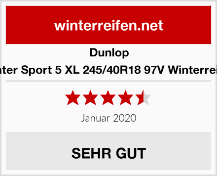 Dunlop Winter Sport 5 XL 245/40R18 97V Winterreifen Test