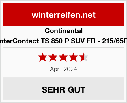 Continental WinterContact TS 850 P SUV FR - 215/65R16 Test