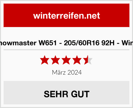  Petlas Snowmaster W651 - 205/60R16 92H - Winterreifen Test