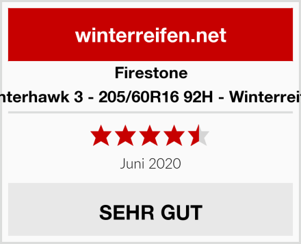 Firestone Winterhawk 3 - 205/60R16 92H - Winterreifen Test