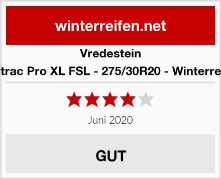 Vredestein Wintrac Pro XL FSL - 275/30R20 - Winterreifen Test