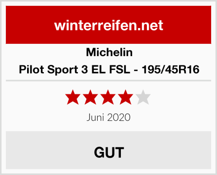 Michelin Pilot Sport 3 EL FSL - 195/45R16 Test