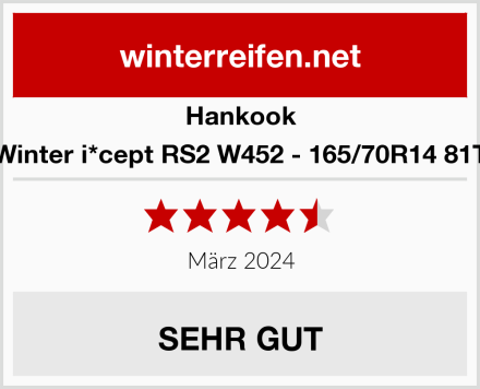 Hankook Winter i*cept RS2 W452 - 165/70R14 81T Test