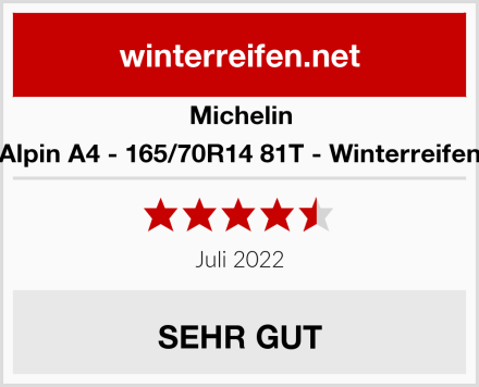 Michelin Alpin A4 - 165/70R14 81T - Winterreifen Test