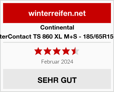 Continental WinterContact TS 860 XL M+S - 185/65R15 92T Test
