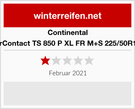 Continental WinterContact TS 850 P XL FR M+S 225/50R18 99V Test