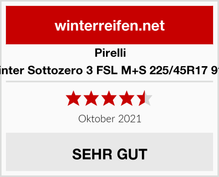 Pirelli Winter Sottozero 3 FSL M+S 225/45R17 91H Test