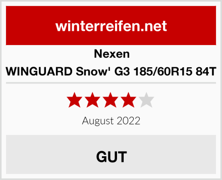 Nexen WINGUARD Snow' G3 185/60R15 84T Test
