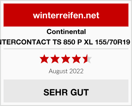 Continental WINTERCONTACT TS 850 P XL 155/70R19 88T Test