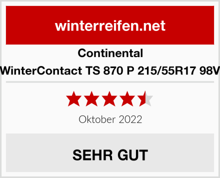 Continental WinterContact TS 870 P 215/55R17 98V Test