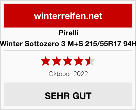 Pirelli Winter Sottozero 3 M+S 215/55R17 94H Test
