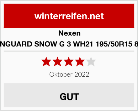 Nexen WINGUARD SNOW G 3 WH21 195/50R15 82H Test
