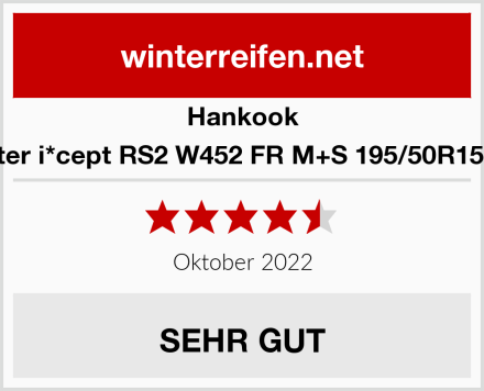 Hankook Winter i*cept RS2 W452 FR M+S 195/50R15 82T Test