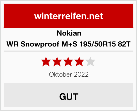 Nokian WR Snowproof M+S 195/50R15 82T Test